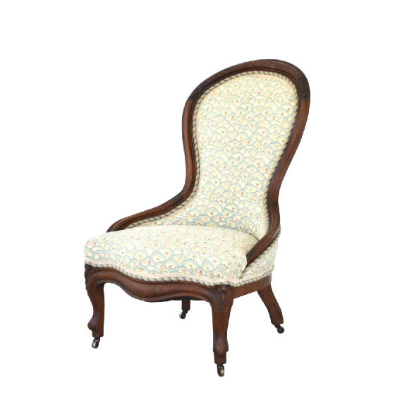 19thcenturyblueyellowfloralscallopedpatternupholsteredspoonbacksidechairshs0050000200911.jpg