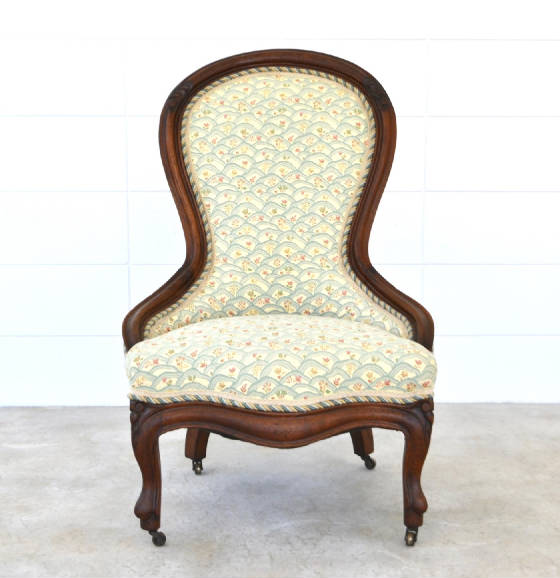 19thcenturyblueyellowfloralscallopedpatternupholsteredspoonbacksidechairshs0050000200912.jpg