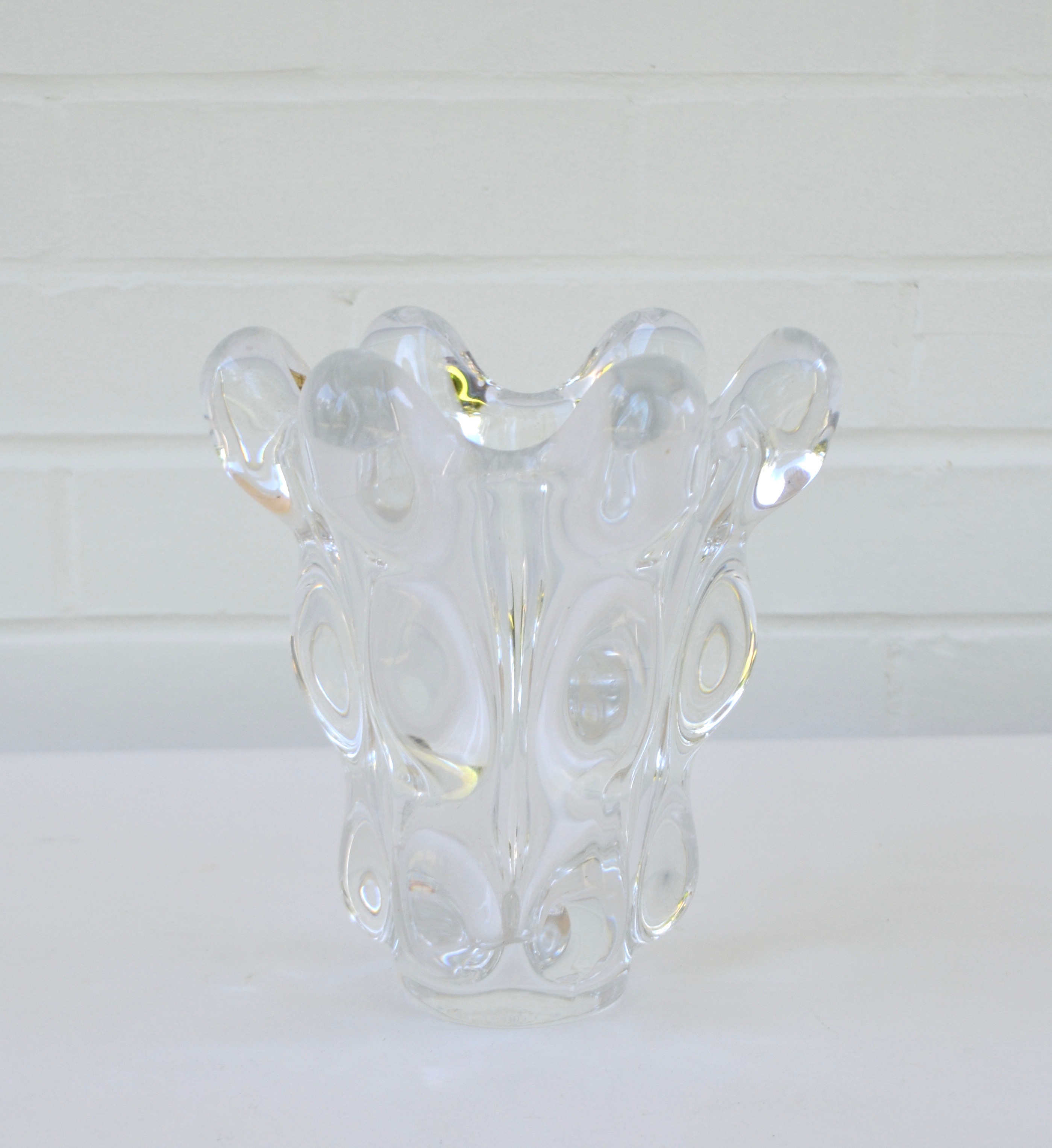 midcenturyfrenchclearbubbletexturedhandblownglassvasebyartvannespmdgimage3.jpg