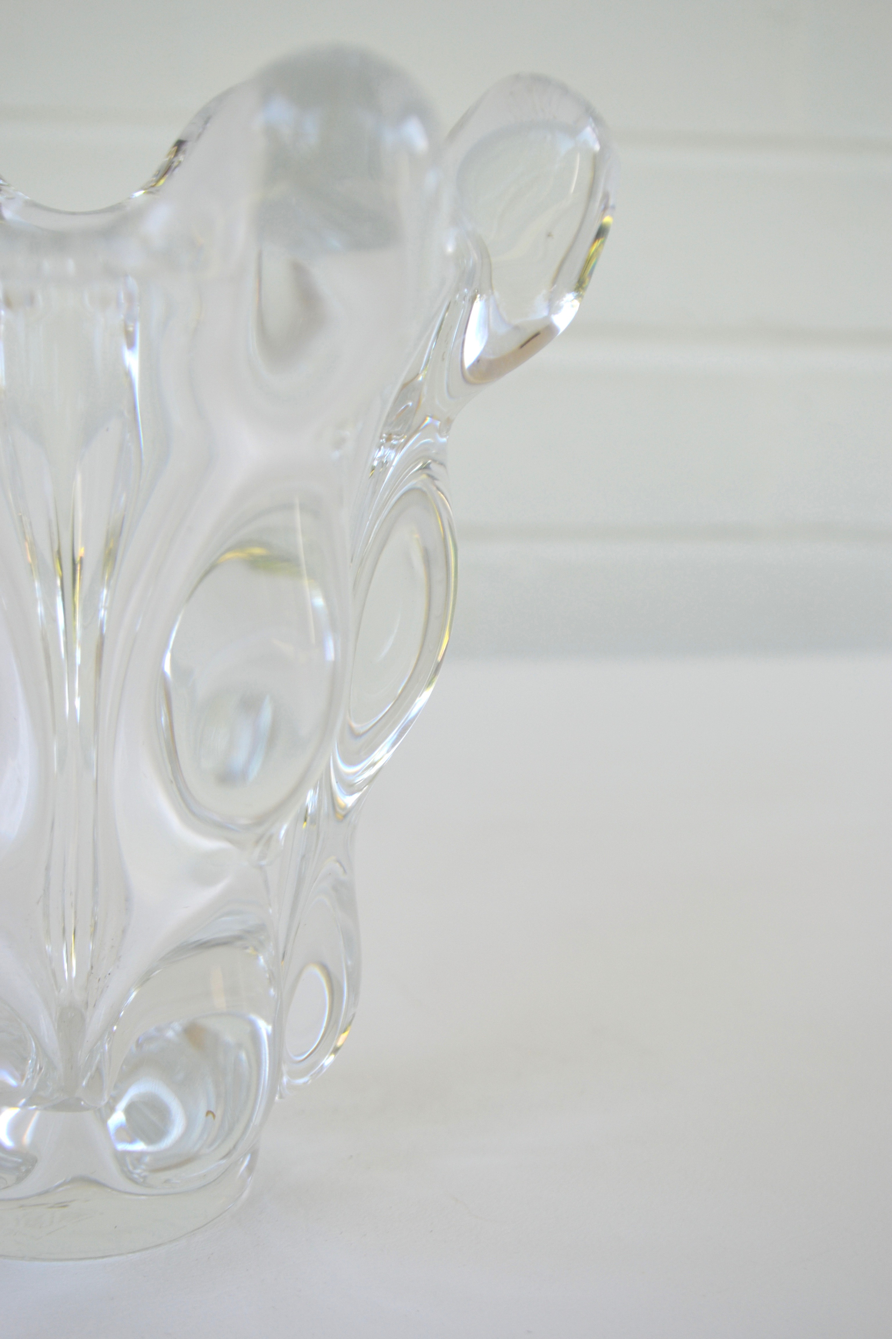 midcenturyfrenchclearbubbletexturedhandblownglassvasebyartvannespmdgimage7.jpg